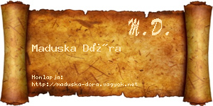 Maduska Dóra névjegykártya